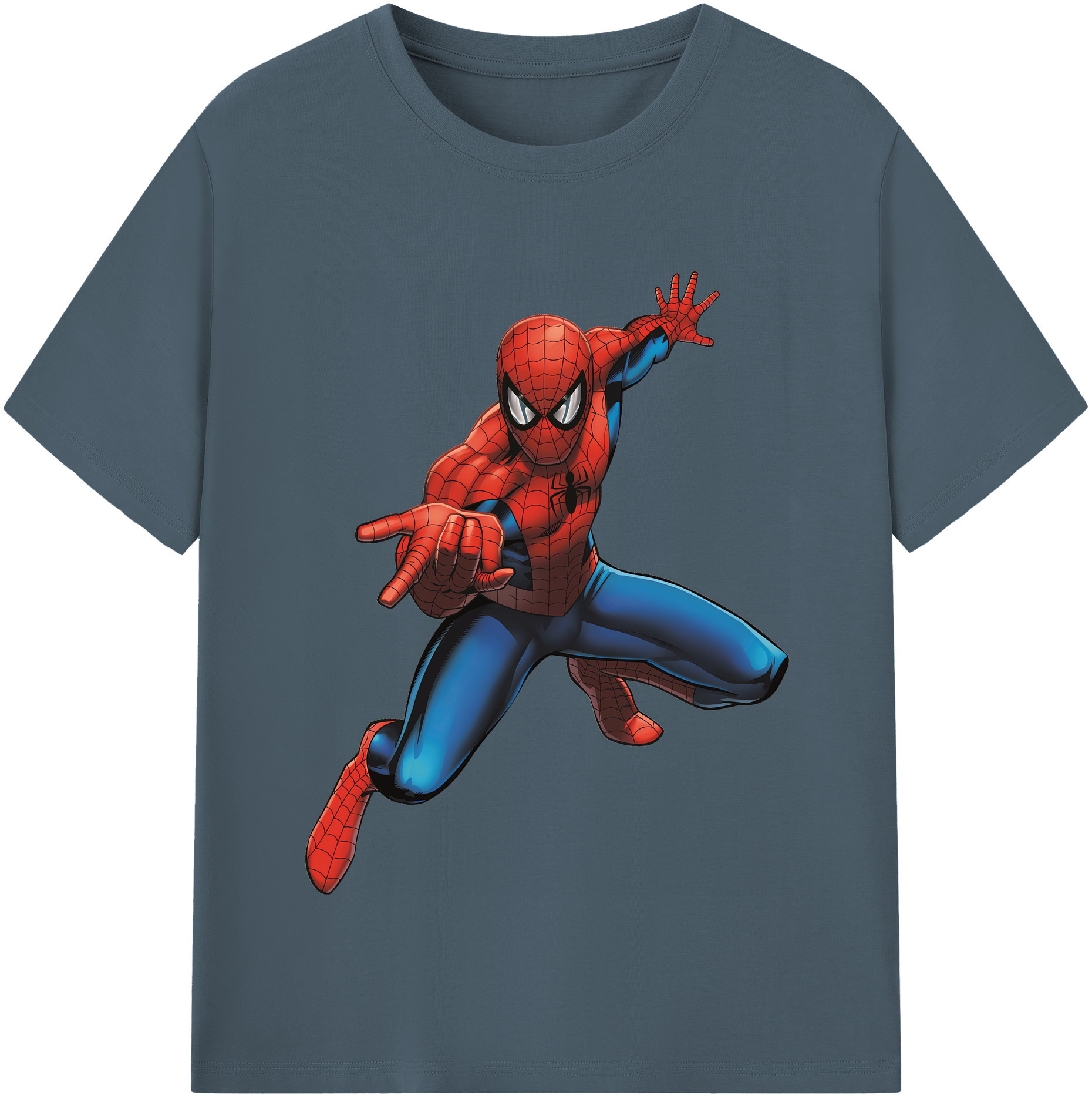 （画像用） Spider Man スパイダーマン 綿100％半袖Tシャツ（フロントプリント）